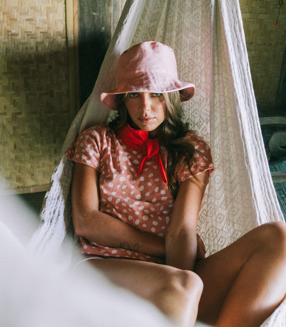 WATU Seaside Linen Bucket Hat, in Salt Pink - Sumiye Co