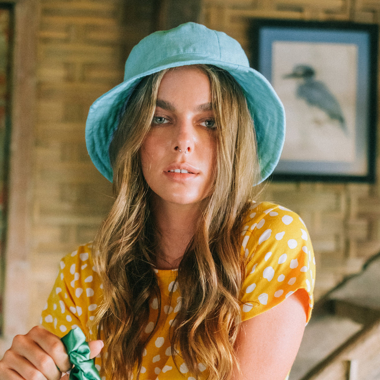 WATU Seaside Linen Bucket Hat, in Sea Blue - Sumiye Co