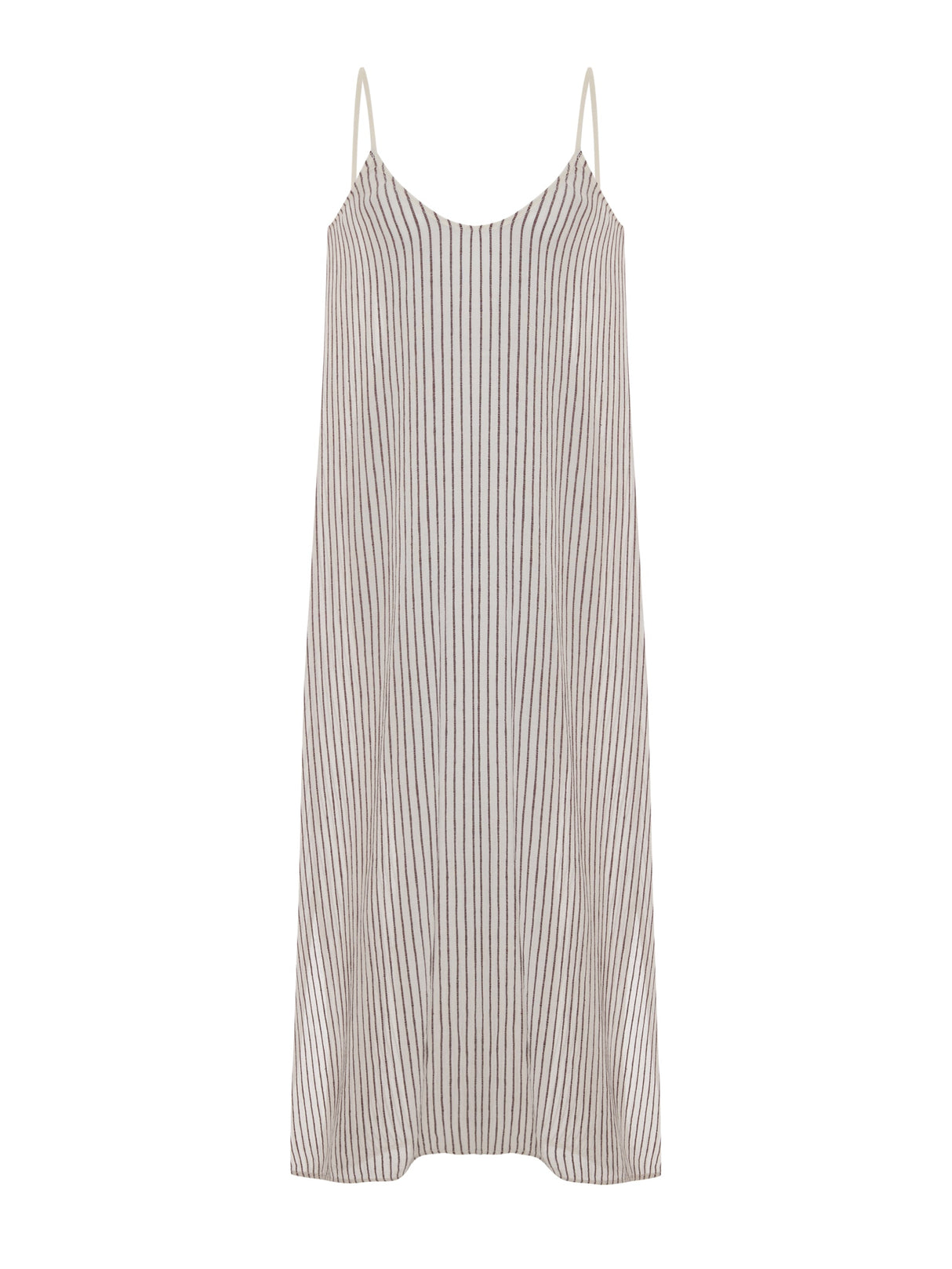Yaz Dress - Burgundy Stripes - Sumiye Co