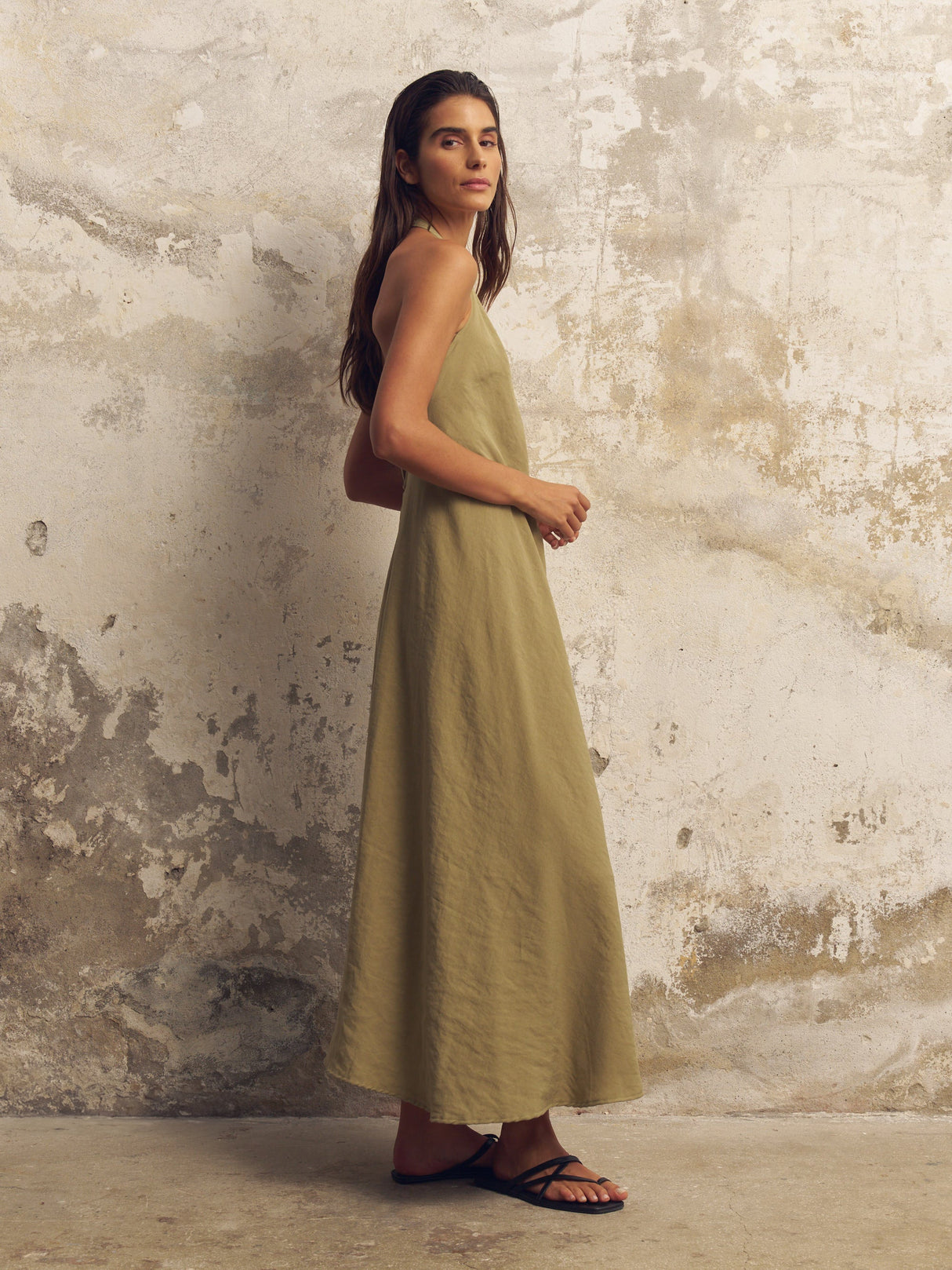 Zoe Maxi Dress - Khaki Green - Sumiye Co