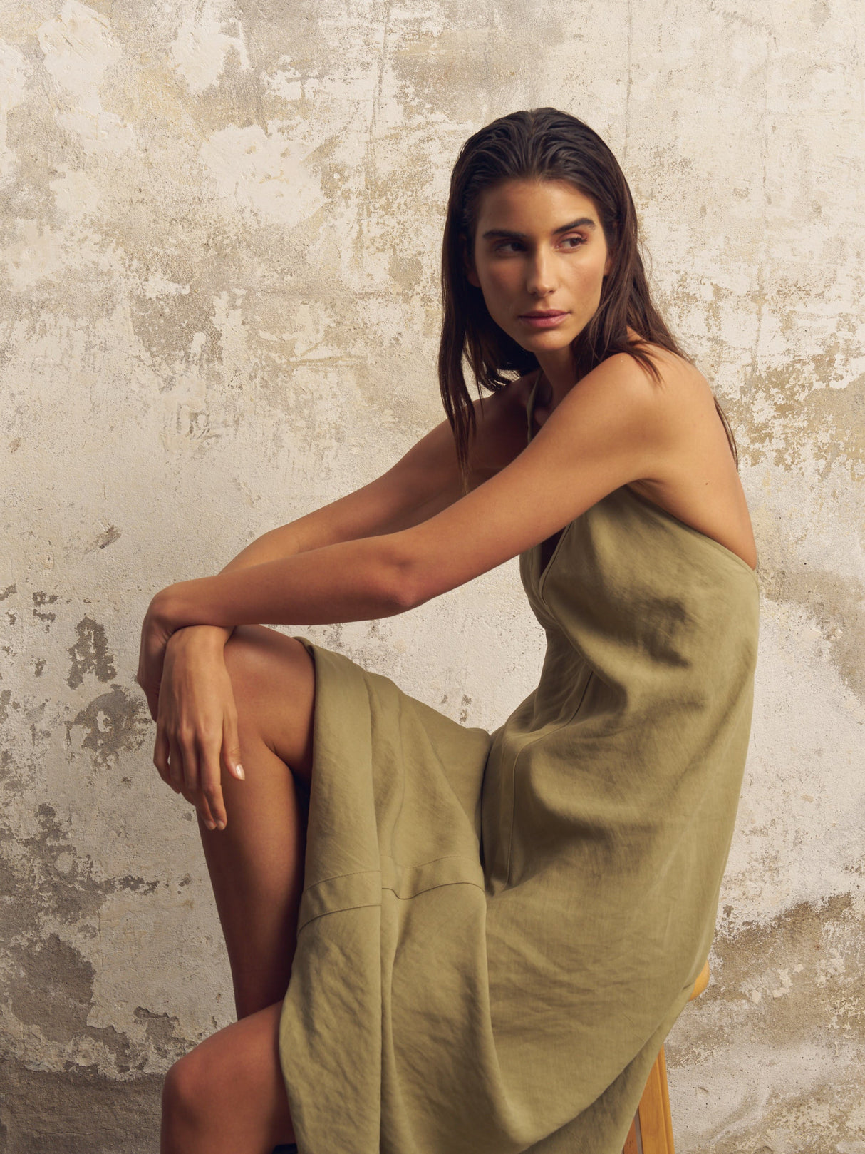 Zoe Maxi Dress - Khaki Green - Sumiye Co