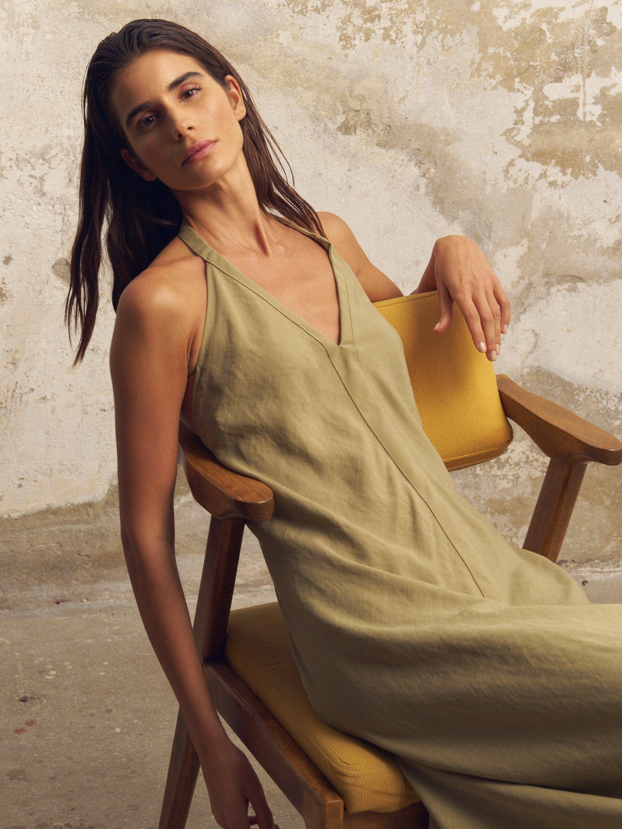 Zoe Maxi Dress - Khaki Green - Sumiye Co