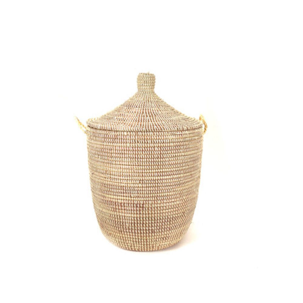Dou Lid Storage Basket Monochrome Natural - Medium - Sumiye Co