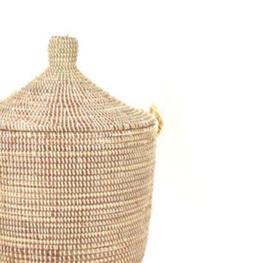 Dou Lid Storage Basket Monochrome Natural - Medium - Sumiye Co