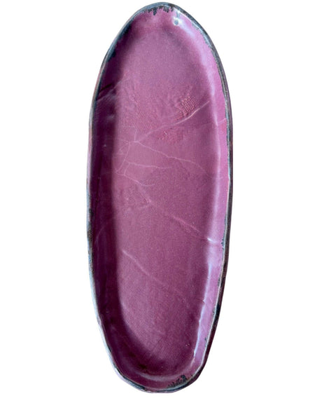 Luna Large Oval Trays | Farmhouse Style Stoneware Clay - Sumiye Co