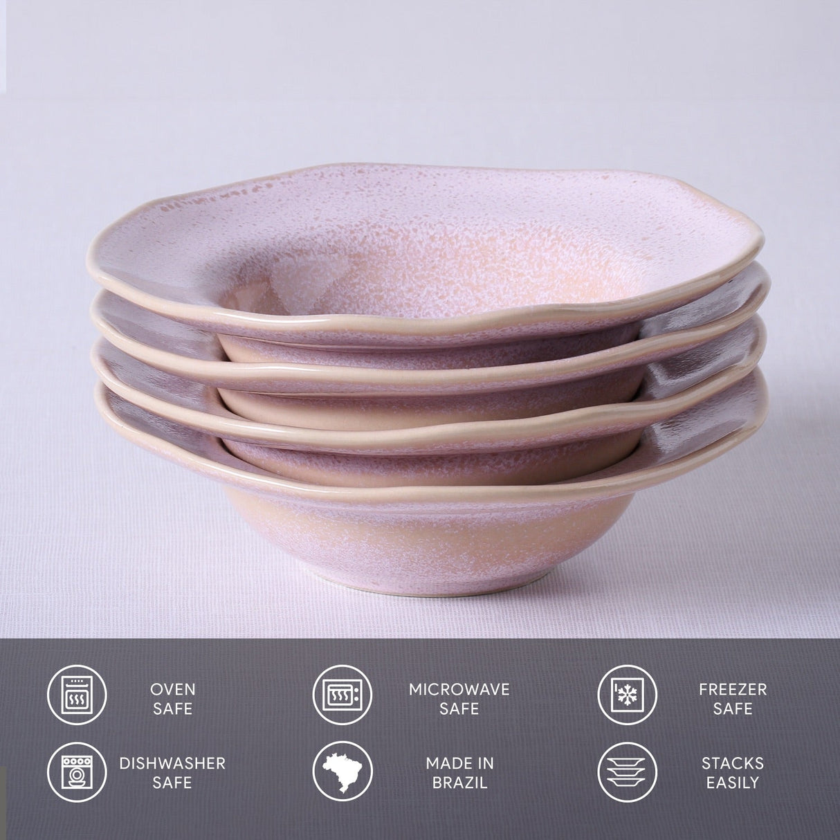 Dessert/Deep Rim Plate Set of 4