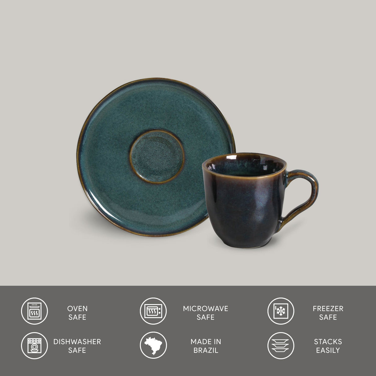 Coffee Cup & Saucer Set of 6