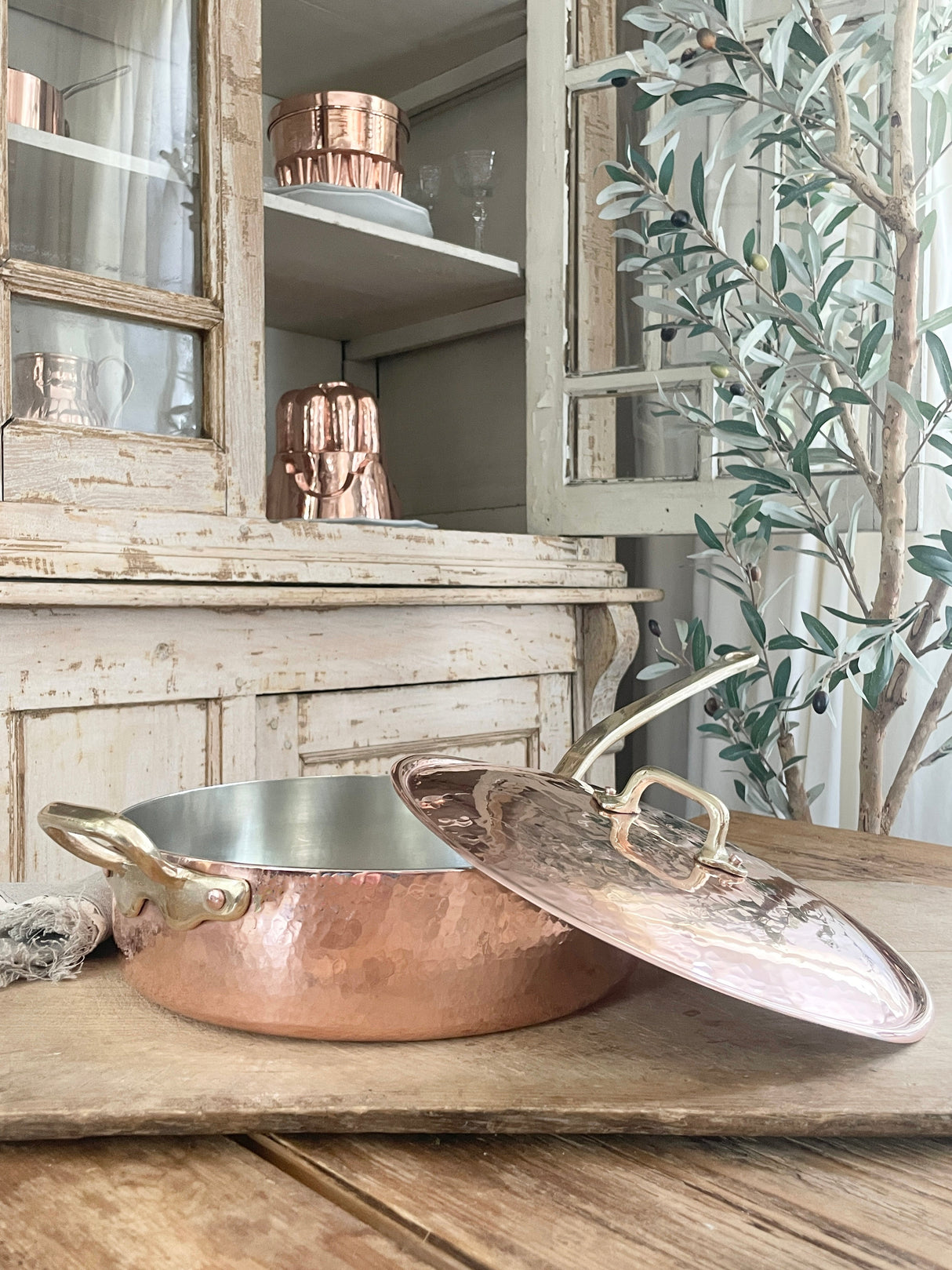 Copper Large Sauté Pan | Vintage French Inspired - Sumiye Co