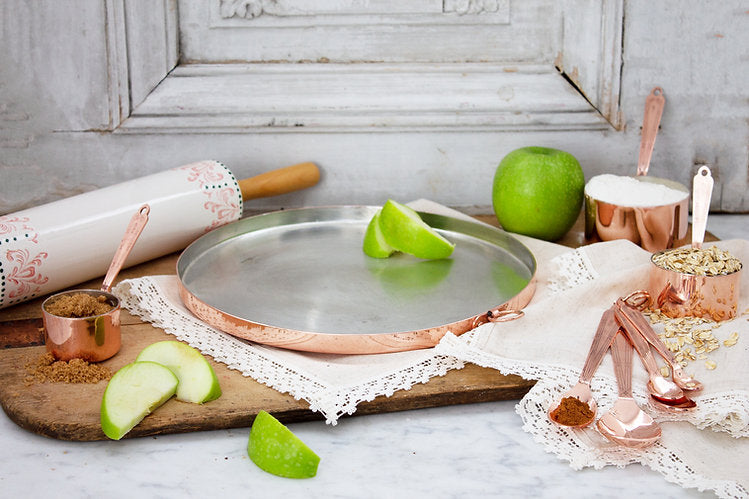 Copper Round Baking Tray (11” or 12”) | Vintage Inspired - Sumiye Co