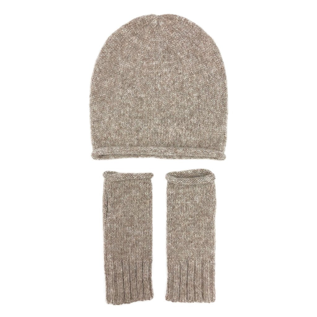 Beige Essential Knit Alpaca Beanie by SLATE + SALT - Sumiye Co