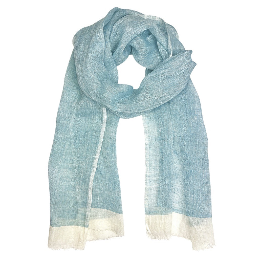 Gauze Linen Two Tone Scarf by SLATE + SALT - Sumiye Co