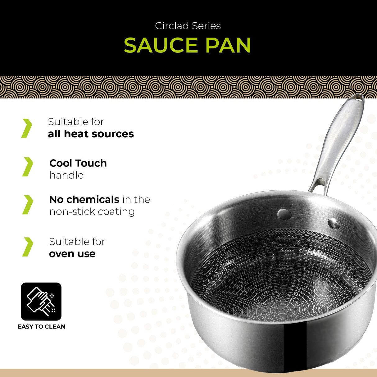 BE | LIVING CIRCLAD Series Sauce Pans with Lid