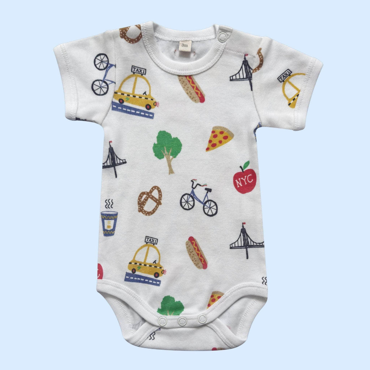 Estella Baby Clothes Organic Bodysuit with NYC print
