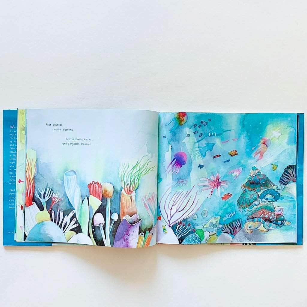 Baby Gift Set - Handmade Whale Long Romper, Heart Lovey, Sea Rattles & Whale Book - Sumiye Co