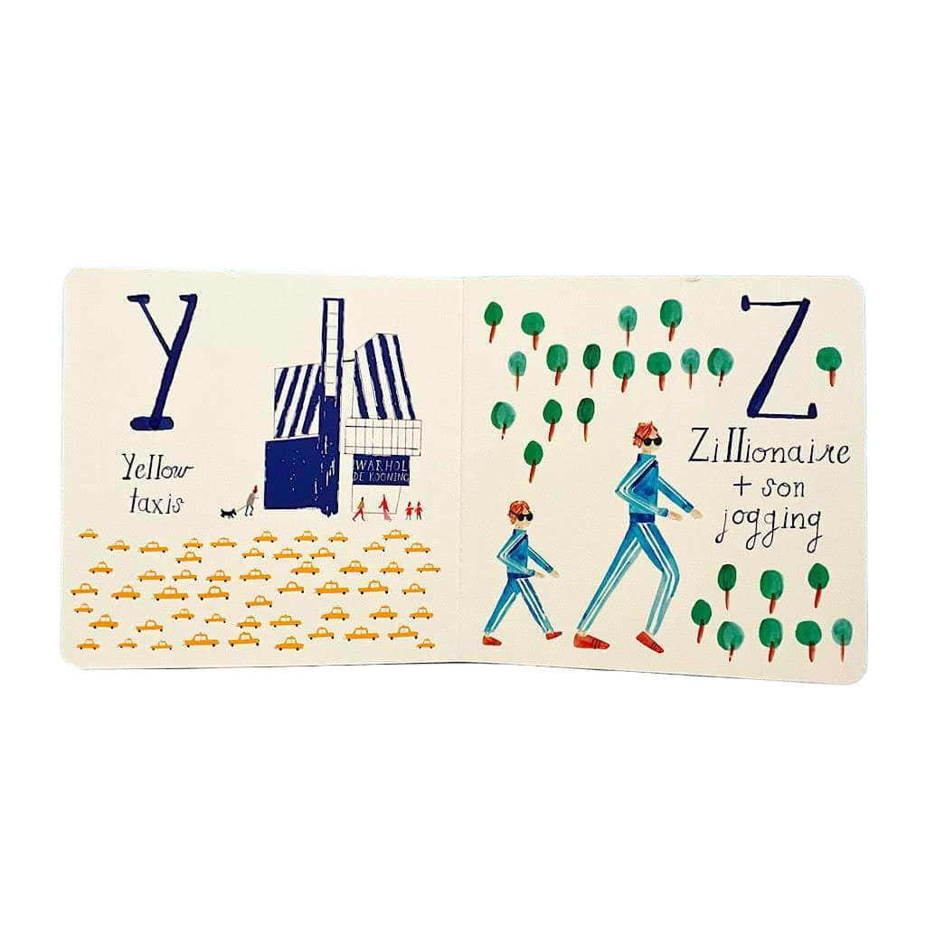 Baby Gift Set-NYC ABCs Book & Organic NYC Taxi and Metro Baby Rattles by Estella - Sumiye Co