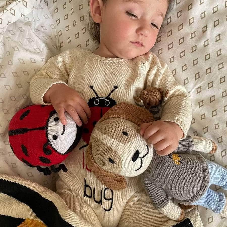 Organic Baby Gift Set | NYC Book, Doll, Lovey & 6 Rattles by Estella - Sumiye Co