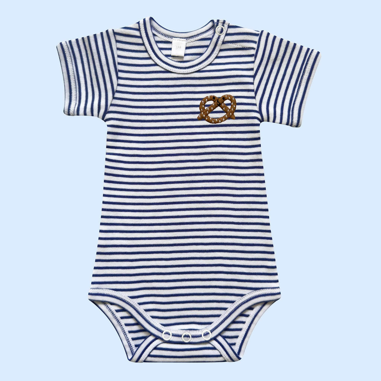 Estella Baby One-Pieces Blue / 0-3 M Pretzel Embroidered Bodysuit