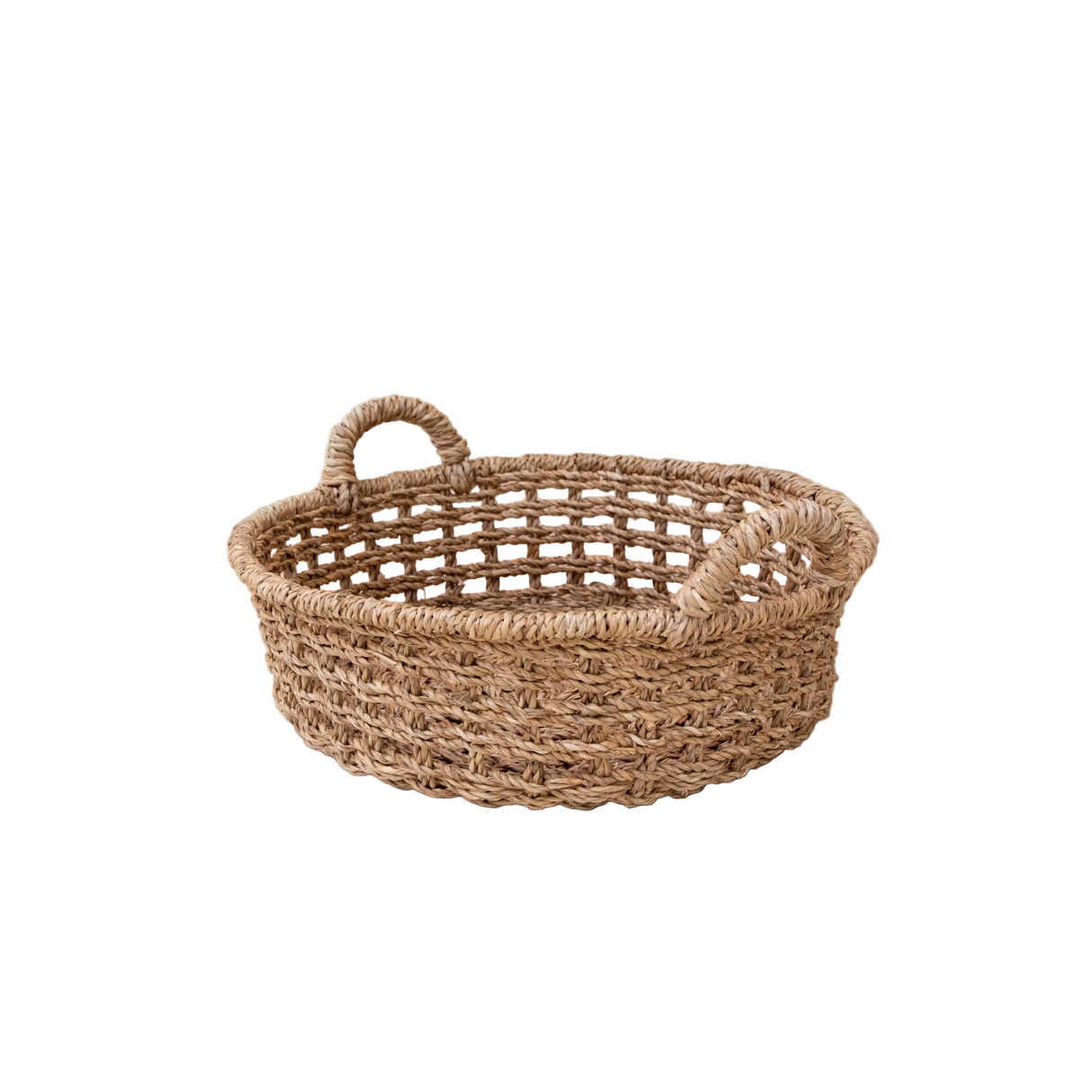 Round Open Weave Basket - Wicker Basket - Sumiye Co