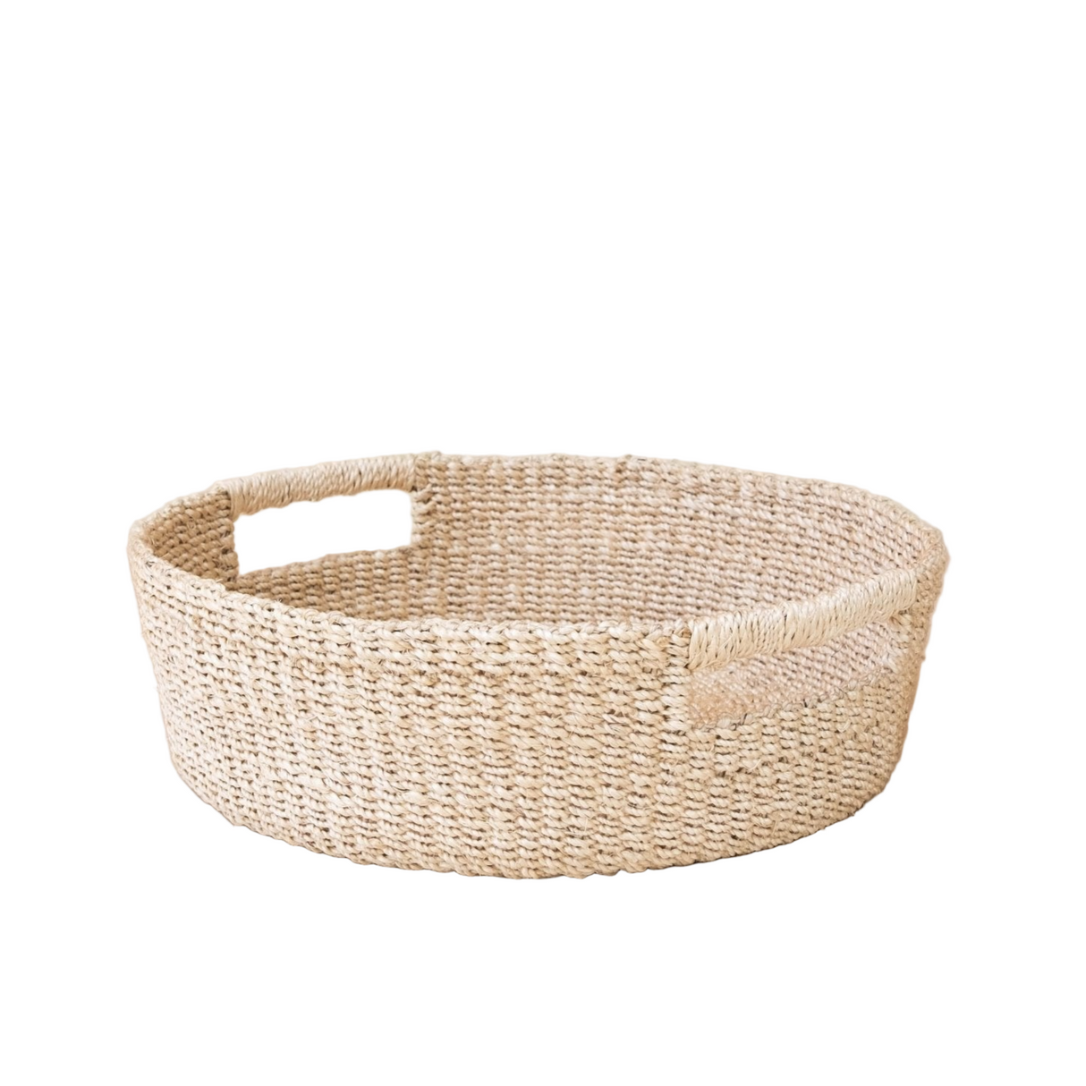 Woven basket on a white background