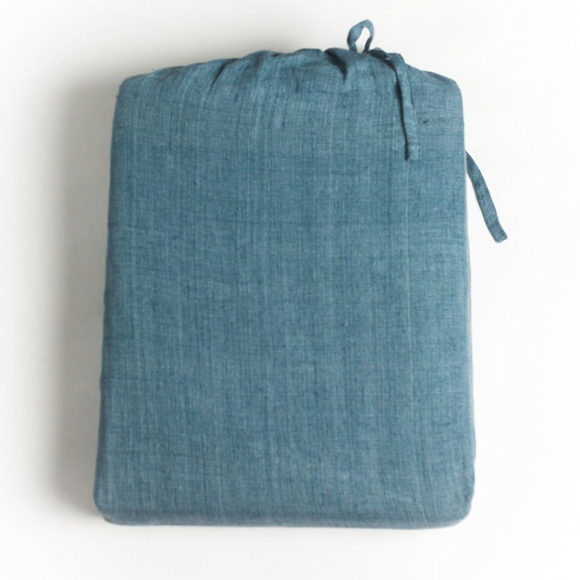 Linen Duvet Cover Set - Denim Blue - Sumiye Co