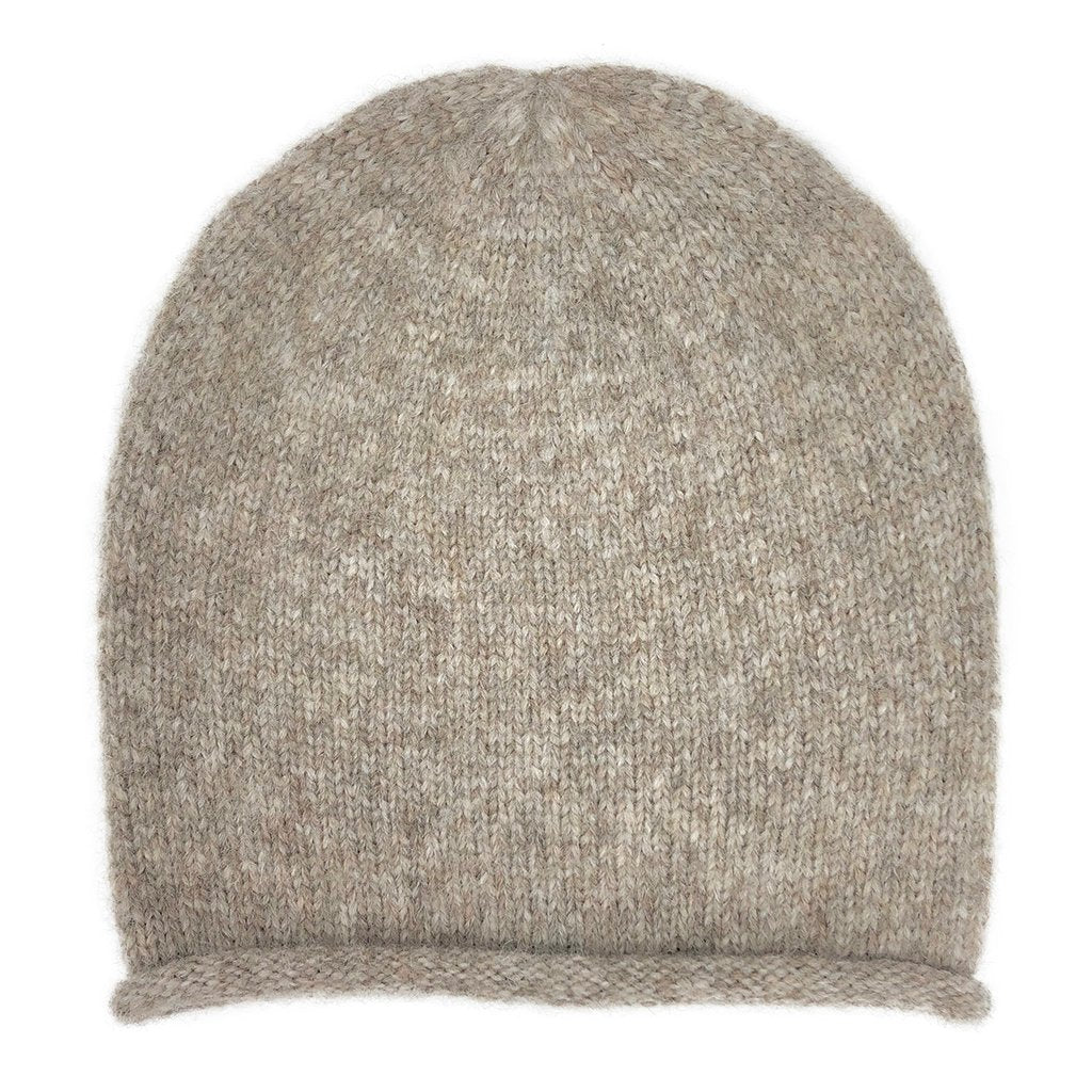 Beige Essential Knit Alpaca Beanie by SLATE + SALT - Sumiye Co
