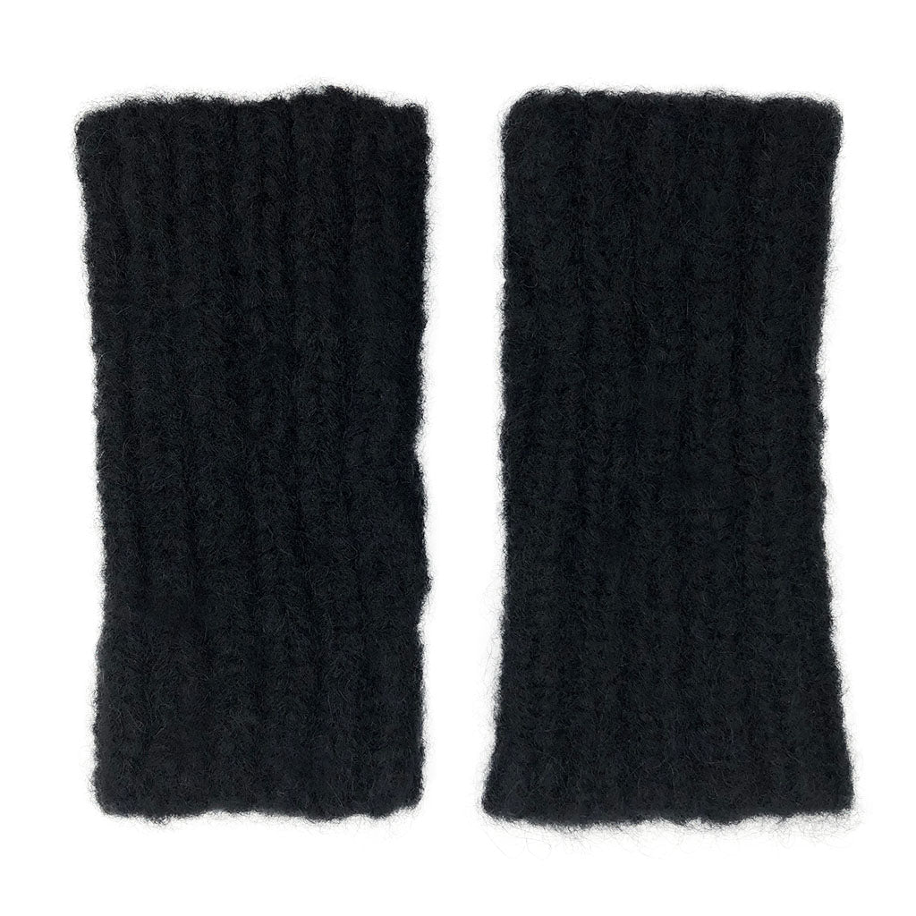 Black Ribbed Alpaca Gloves by SLATE + SALT - Sumiye Co