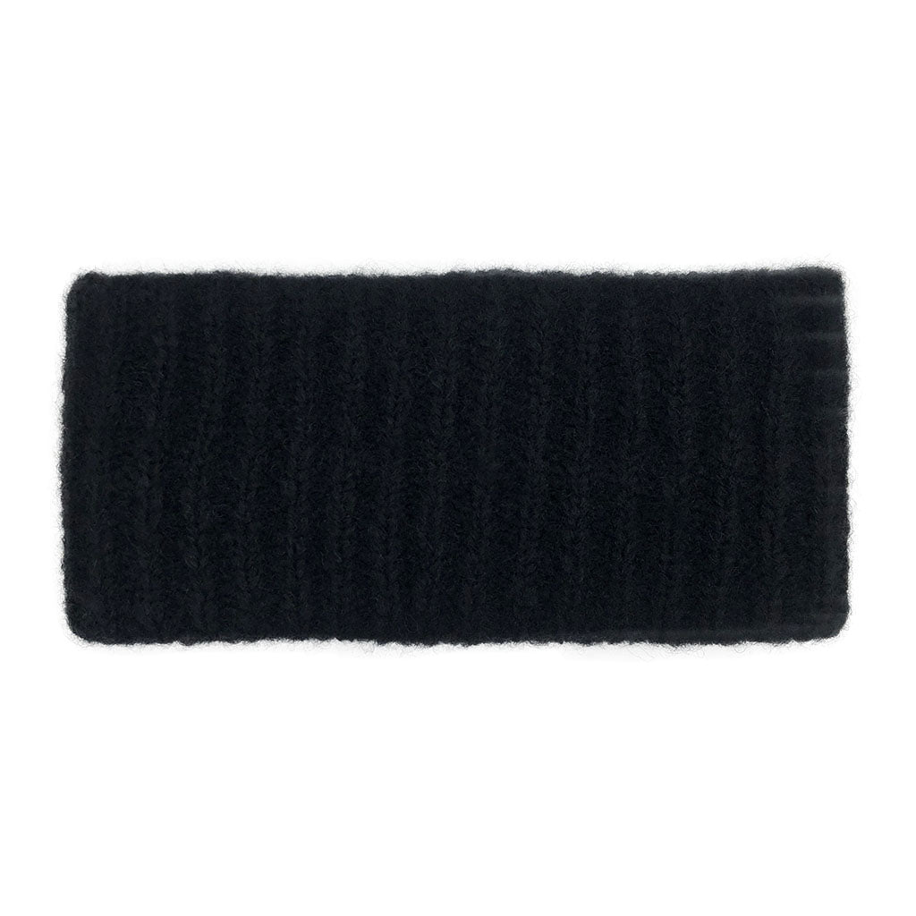 Black Ribbed Alpaca Ear Warmer Headband by SLATE + SALT - Sumiye Co