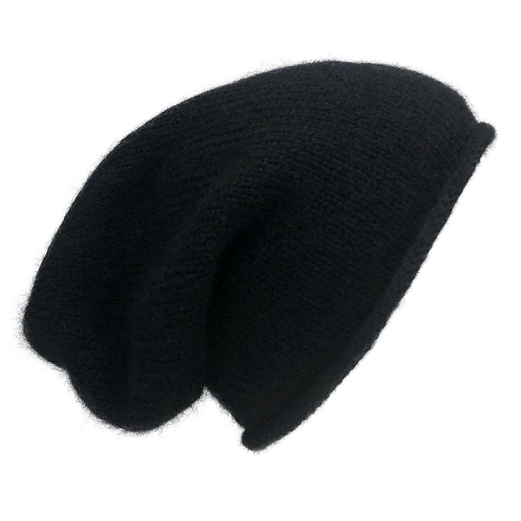 Black Essential Knit Alpaca Beanie by SLATE + SALT - Sumiye Co