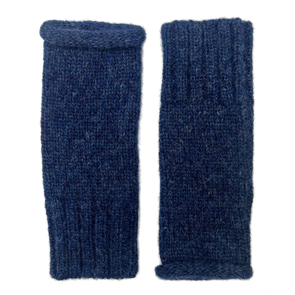 Navy Essential Knit Alpaca Gloves-0