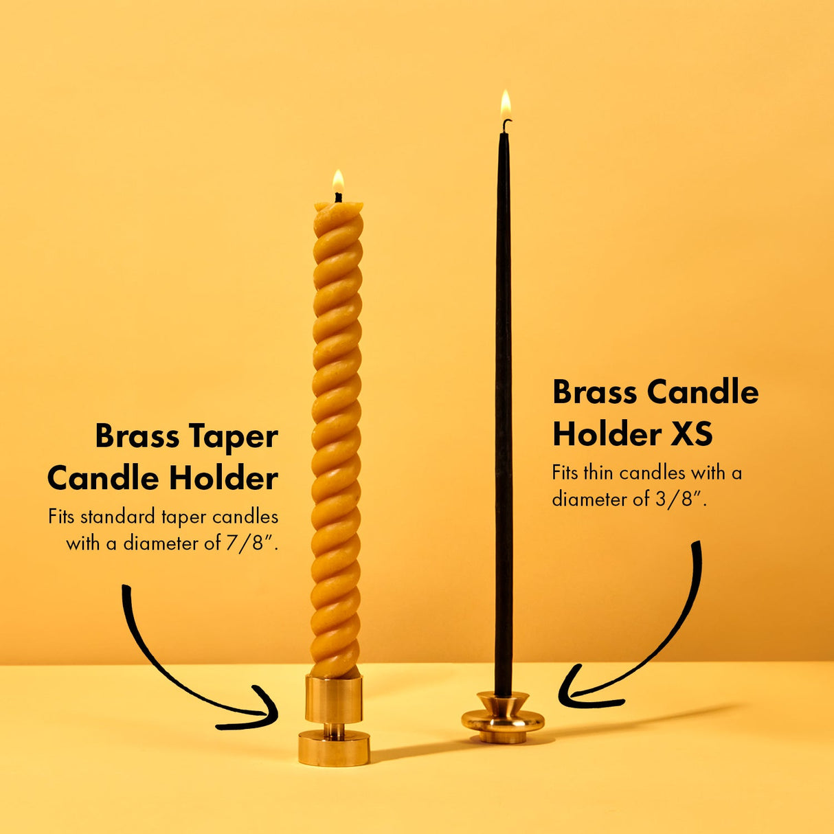 Brass Taper Candle Holder by 54Celsius - Sumiye Co