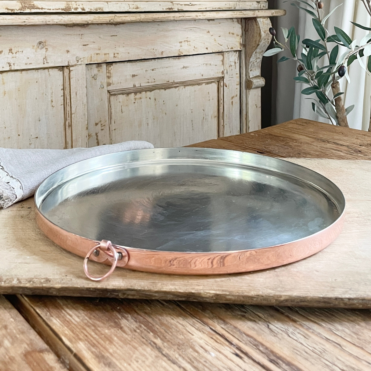 Copper Round Baking Tray (11” or 12”) | Vintage Inspired - Sumiye Co