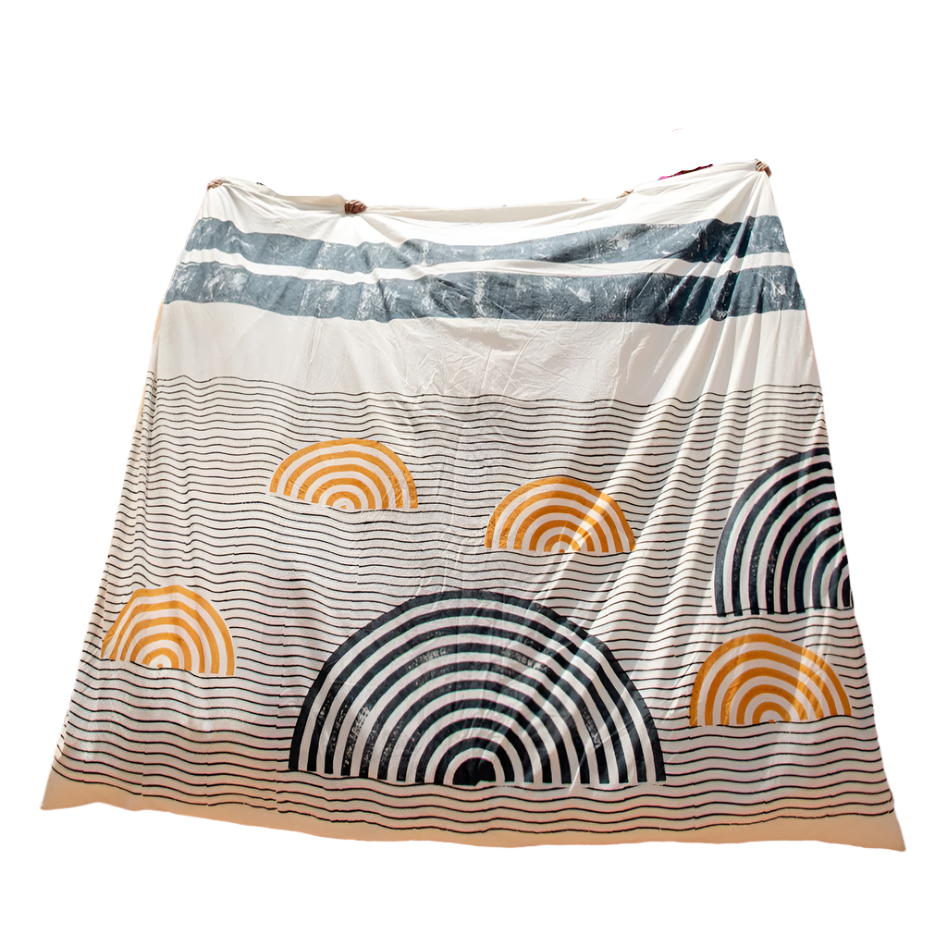 Spiral Sunset Duvet (Reversible) | Artisanal Handmade Bedding Sets - Sumiye Co