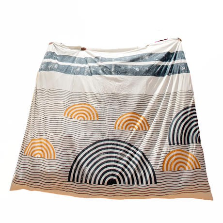 Spiral Sunset Duvet (Reversible) | Artisanal Handmade Bedding Sets - Sumiye Co