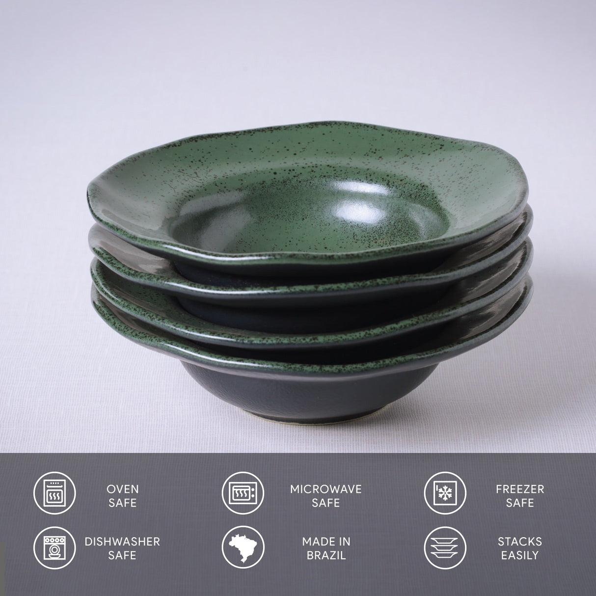 Dessert/Deep Rim Plate Set of 4