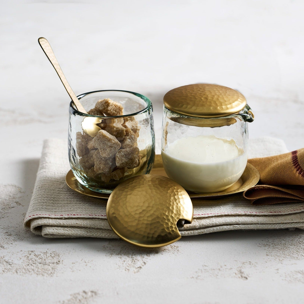 Pebbled Sugar and Creamer Set - Sumiye Co