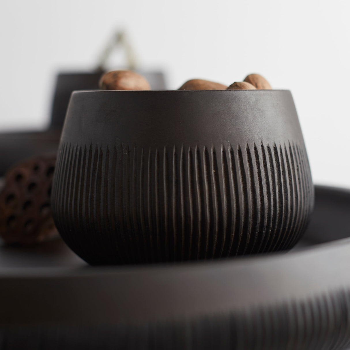Hand-Carved Mango Wood Bowl - Sumiye Co