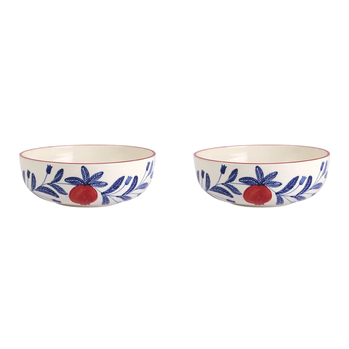 Indian Anaar Bowl, Red - 2.5x7 Inches ( Set of 2 )