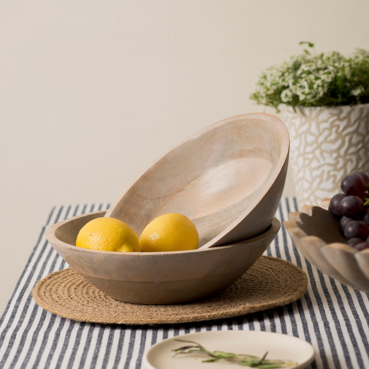 Scallop Serenity Bowls - Greywash - Sumiye Co