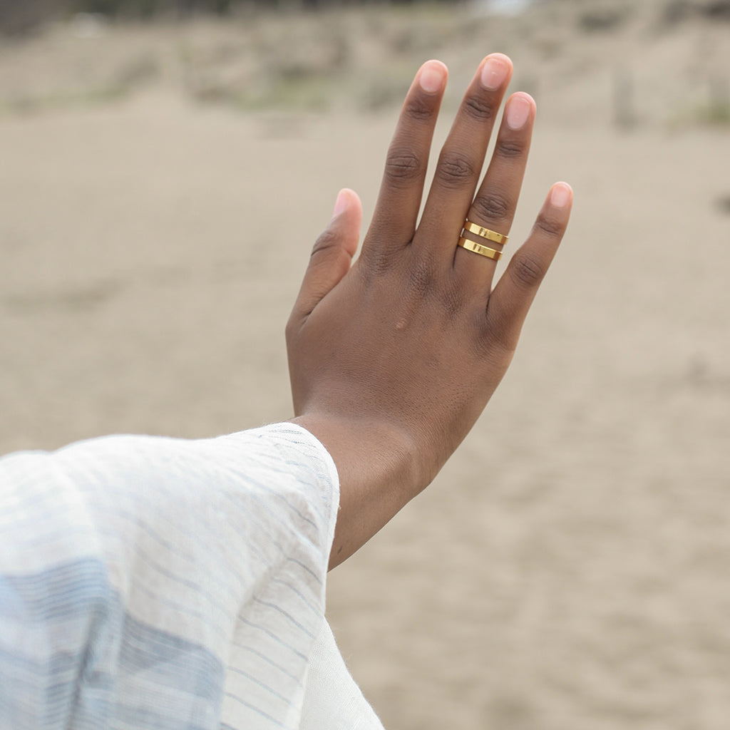 Geo Stripe Bombshell Ring by SLATE + SALT - Sumiye Co