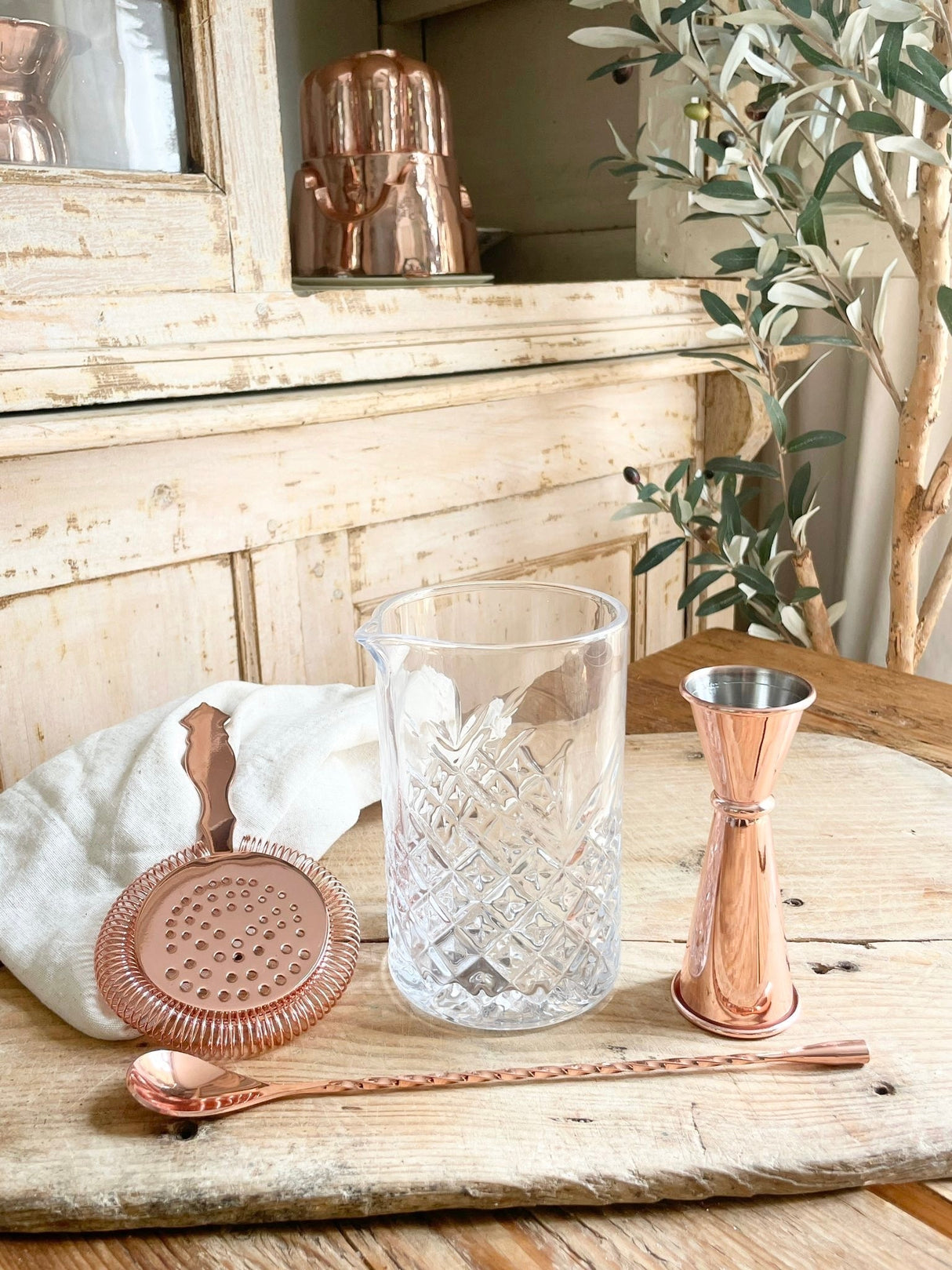 Copper & Glass Barware Set | Vintage Inspired - Sumiye Co