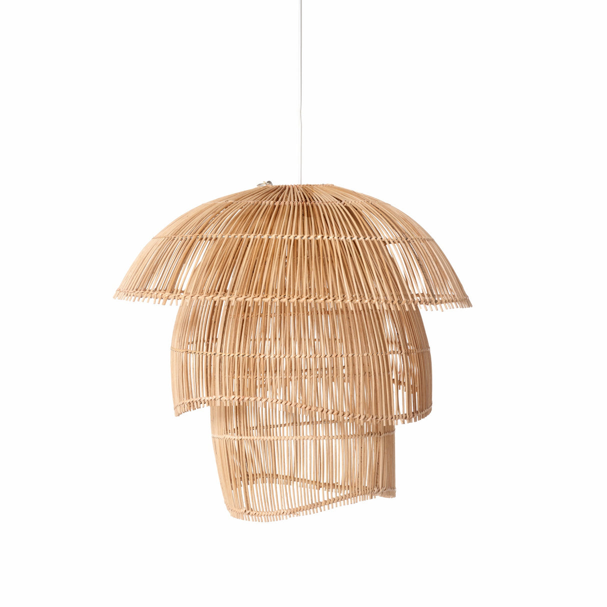 Cascade Natural Rattan 3 Tier Pendant Light - Sumiye Co