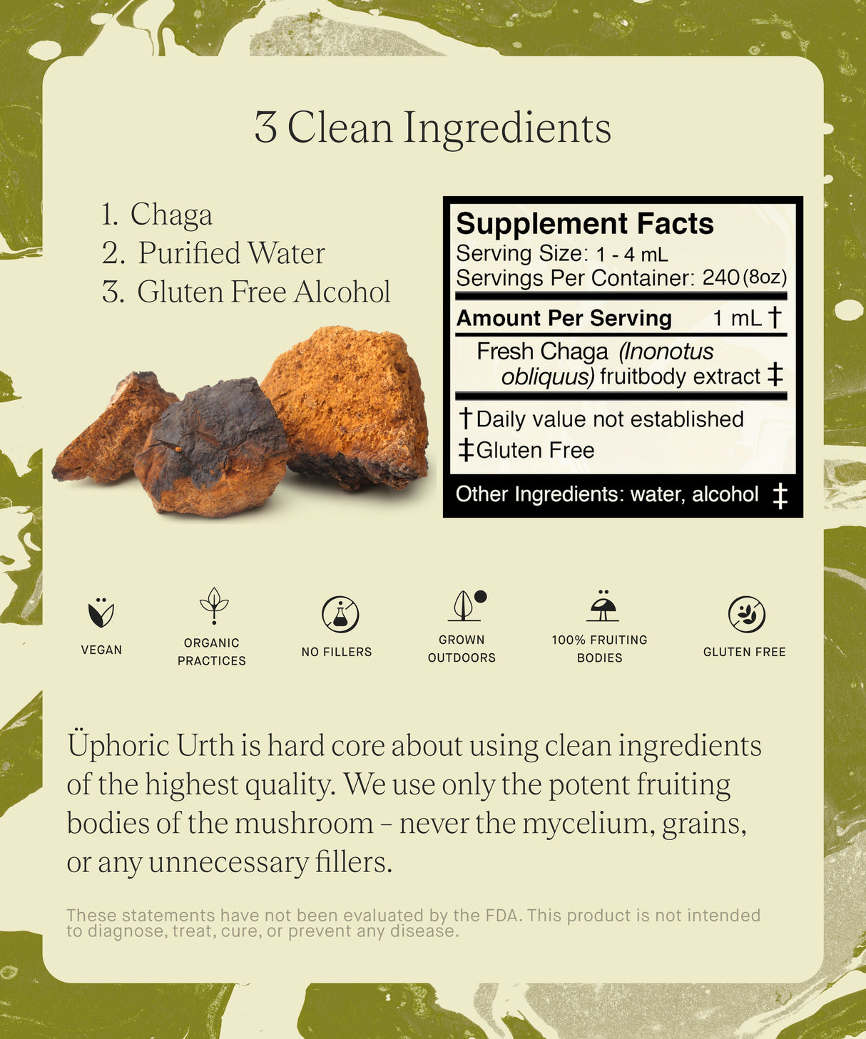 No. 03 — Chaga Tincture | Anti-Aging, Healthy Hair, Skin, Nails - Sumiye Co