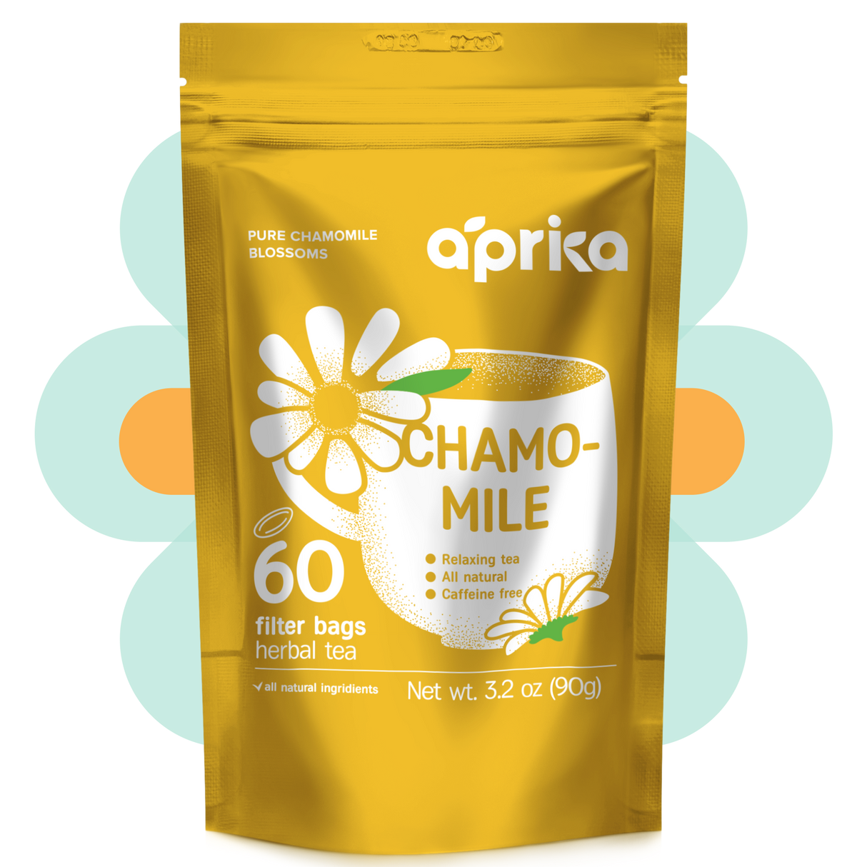 100% Pure Chamomile Herbal Tea, 60 bags - Sumiye Co