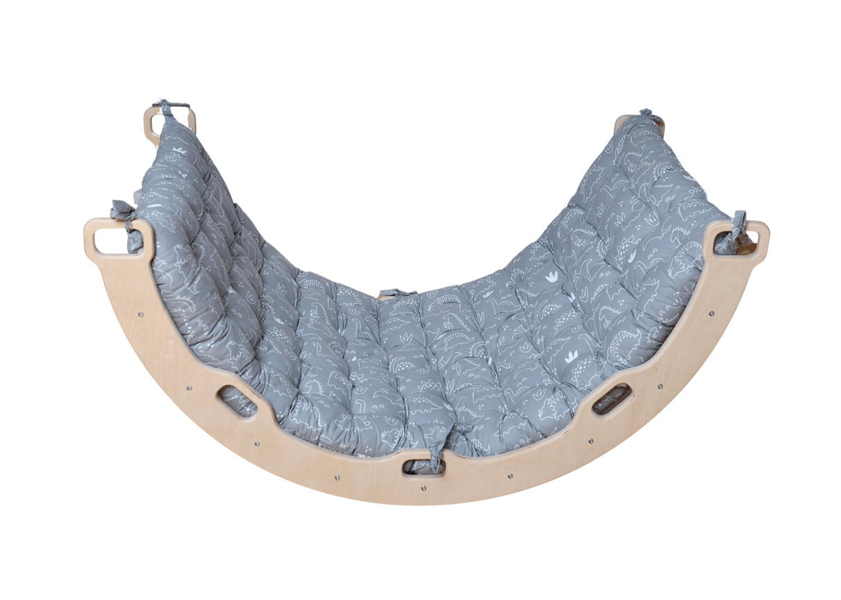 Large Montessori Climbing Arch/Rocker with Pillow Set-13