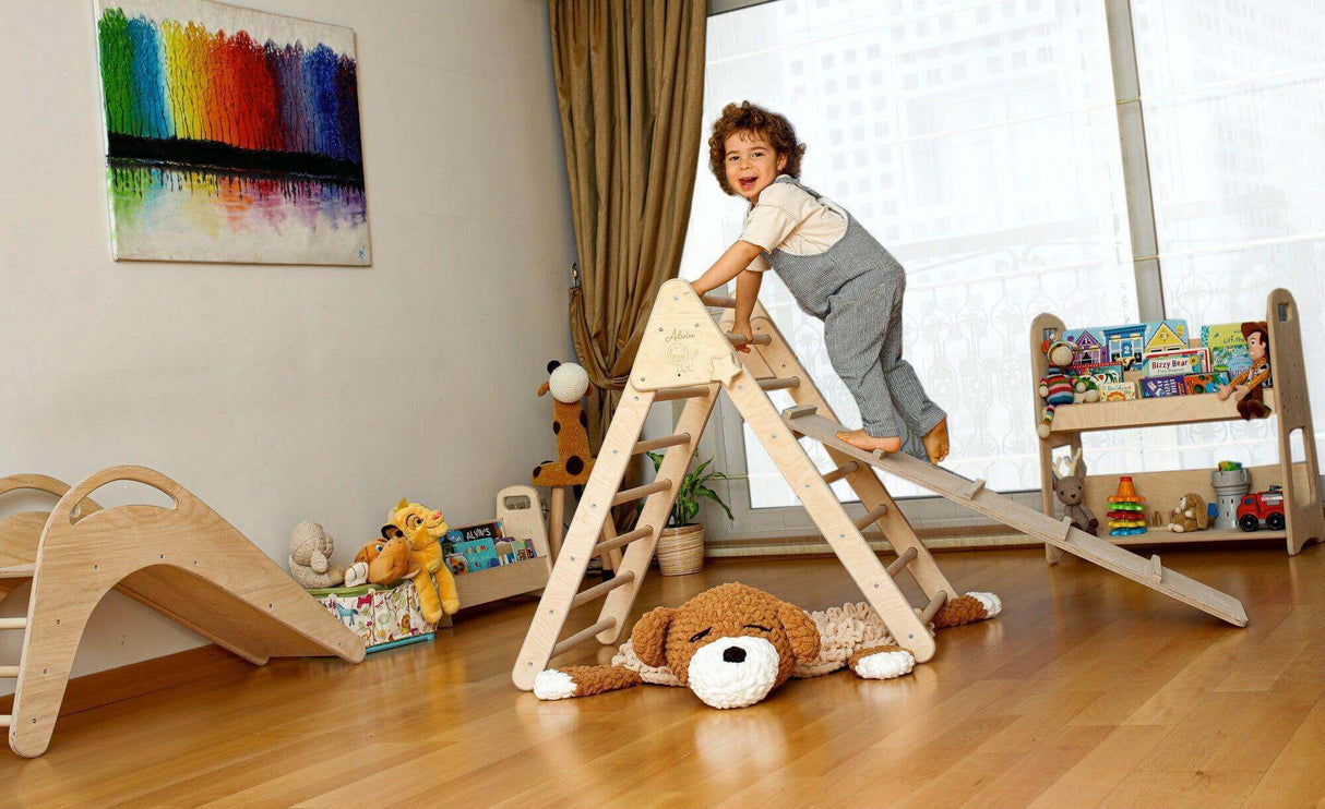 Climbing Triangle with Ramp | Foldable Montessori Climbing Set-4