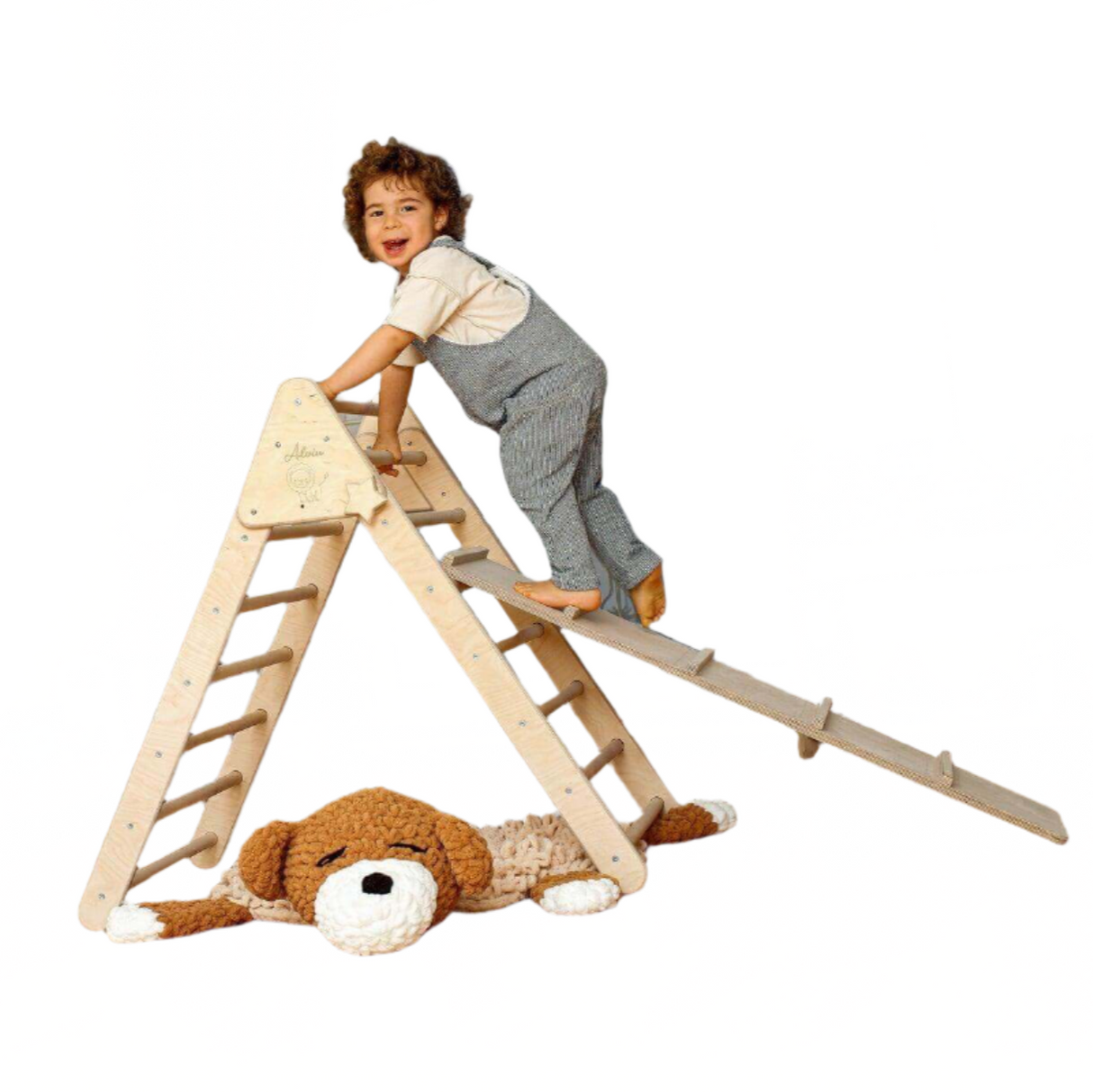 Climbing Triangle with Ramp | Foldable Montessori Climbing Set - Sumiye Co