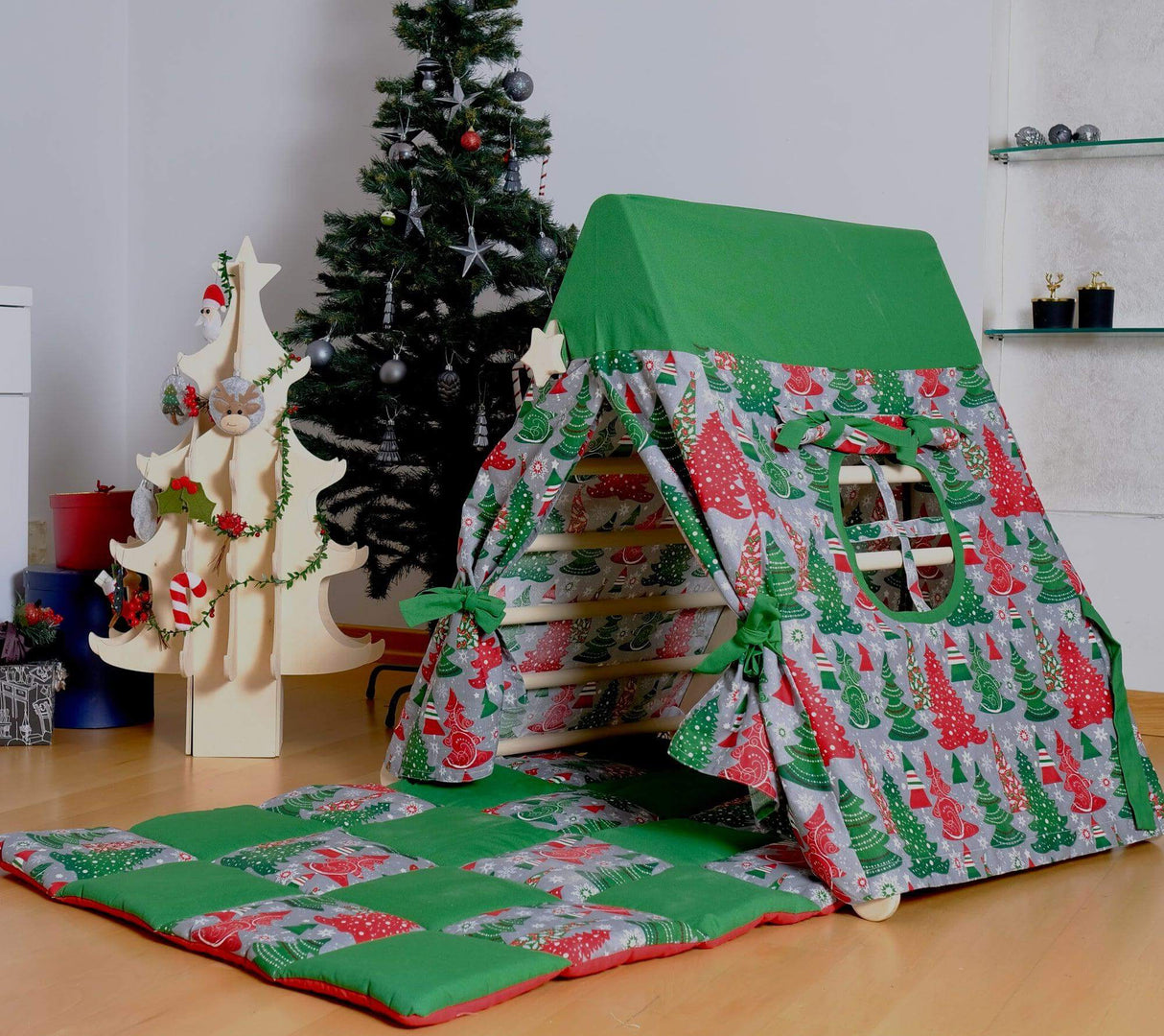 Climbing Triangle with Tent Cover, Mat, Ramp-9