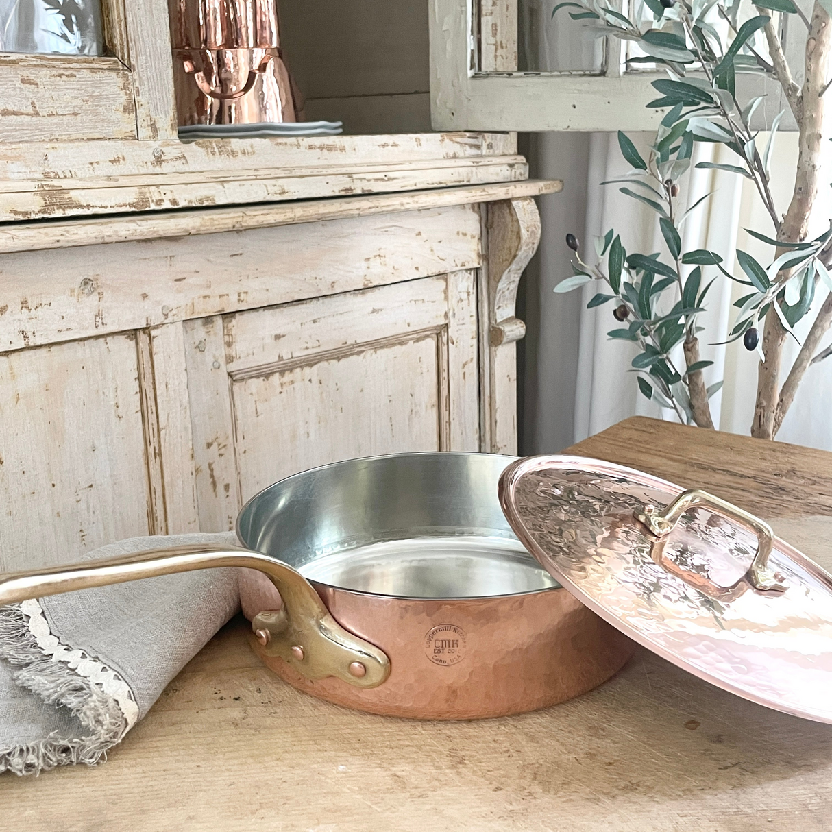 Copper Medium Sauté Pan | Vintage Inspired - Sumiye Co