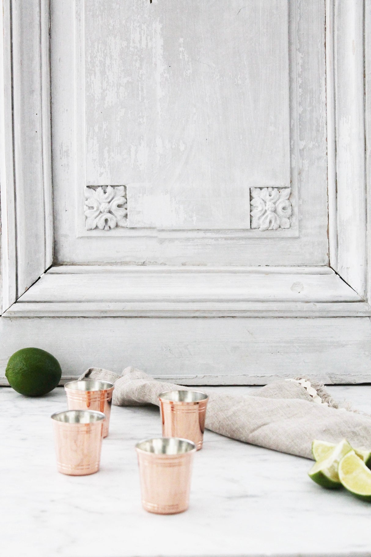 Copper Shot Glass Set/4 | Vintage Inspired - Sumiye Co