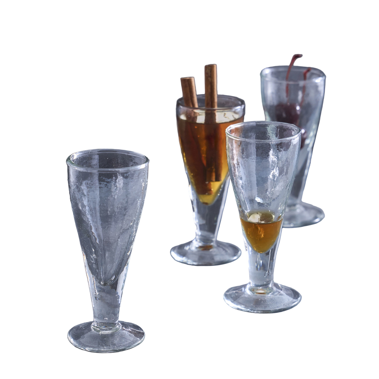Pebbled Footed Aperitif Glasses - Set of 4 - Sumiye Co